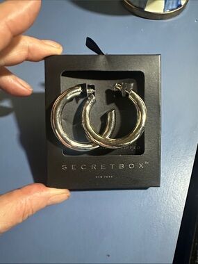 Silver Polished Hoop Earrings - Timeless Everyday Hoops - New in Box